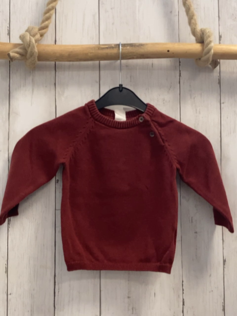 H&M  Pullover  Gr. 74   rostrot Strick 
