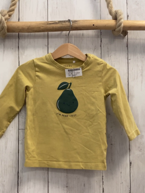 Name it  Langarmshirt  Gr. 80  ocker grüne Birne 