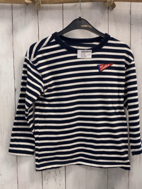 H&M  Pullover  Gr. 122  blau weiße Streifen 