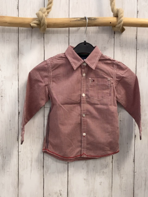 Tommy Hilfiger  Hemd  Gr. 86  rot blau weiß kariert 