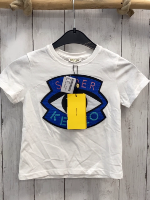 neu Kenzo  T-Shirt  Gr. 98  weiß Druck mit Glitzerschrift Outletprei 45 € 