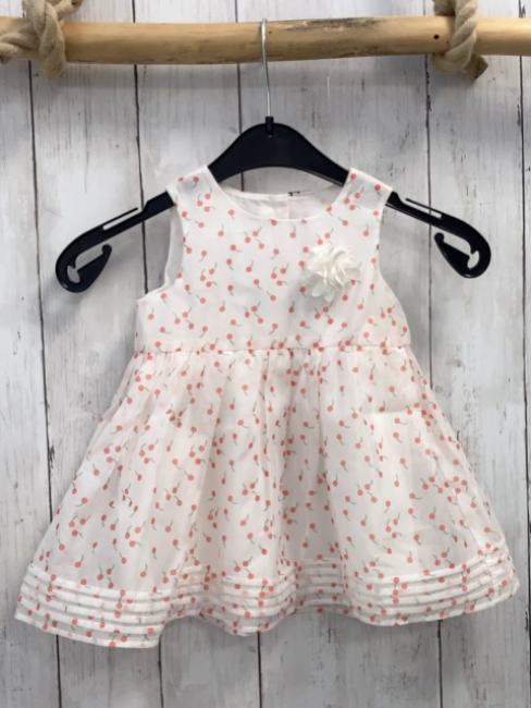 H&M  Kleid  Gr. 68  weiß Kirschen 
