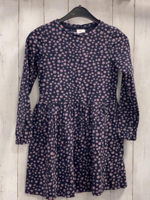 S´Oliver  Kleid  Gr. 128  blau lavendel Blumen 
