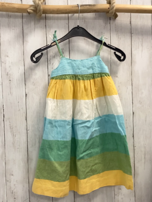 GAP  Kleid  Gr. 104  hellblau grün gelb weiße Streifen 