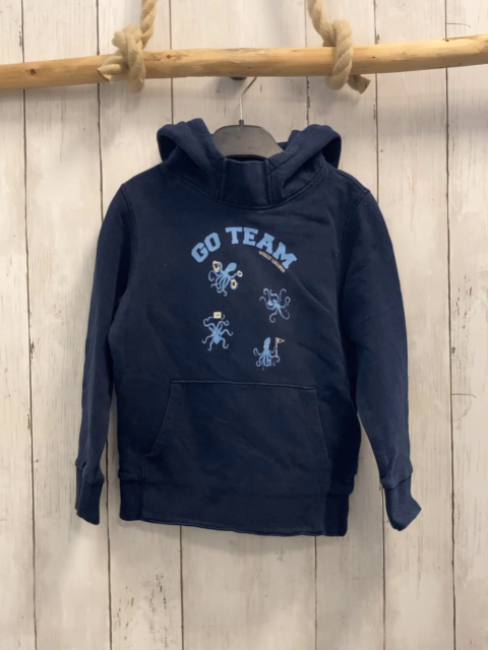 Tom Tailor  Pullover  Gr. 116  blau Kapuze hellblaue Kraken Schrift 