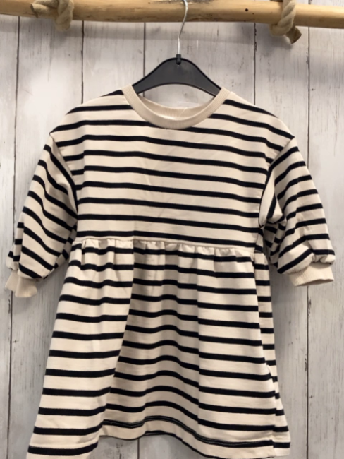 H&M Kleid  Gr. 92  beige schwarze Streifen 