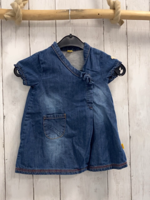 Steiff  Kleid  Gr. 80  blau Jeans 