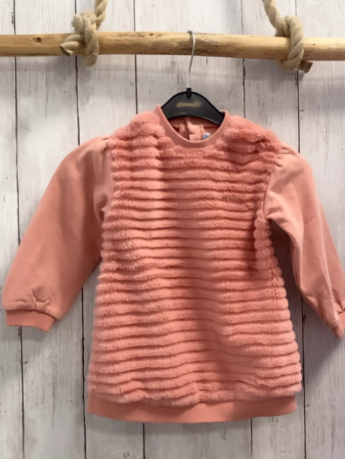 Mayoral  Kleid  Gr. 92  rosa Plüsch+ Sweatärmel 