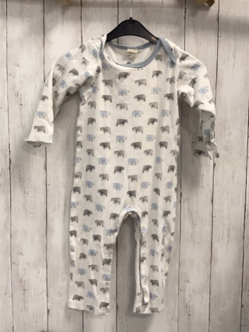 Alana  Schlafanzug  Gr. 86  weiß hellblau graue Bären 