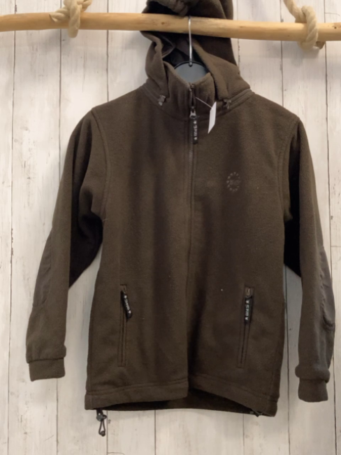 BMS  Fleecejacke  Gr. 140  braun Kapuze 