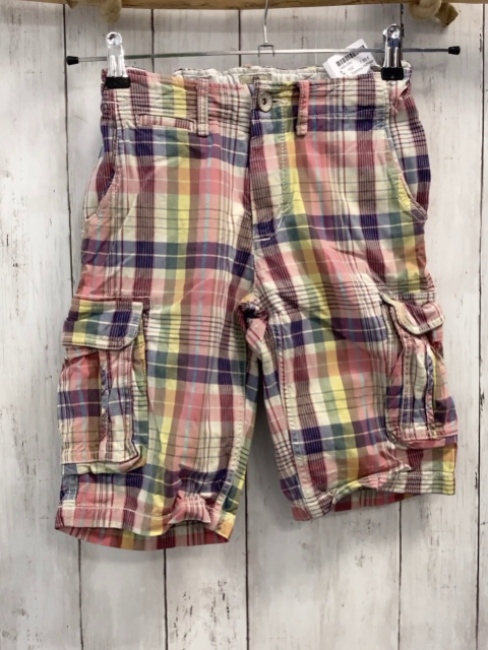 Tommy Hilfiger Shorts Gr. 152  weiß pink gelb blau kariert Bund verstellbar