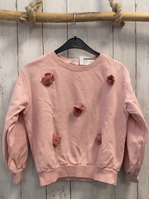  Pullover Gr. 122  rosa Blumen