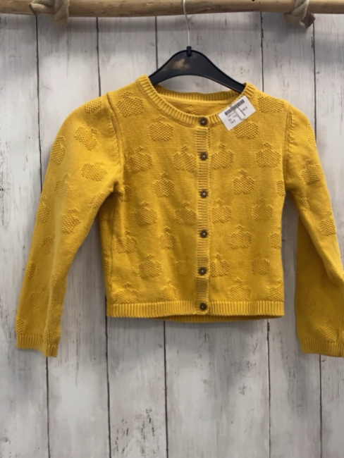  Strickjacke Gr. 110  gelb Äpfel