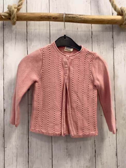 Oshkosh Strickjacke  Gr. 92  rosa Lochmuster 