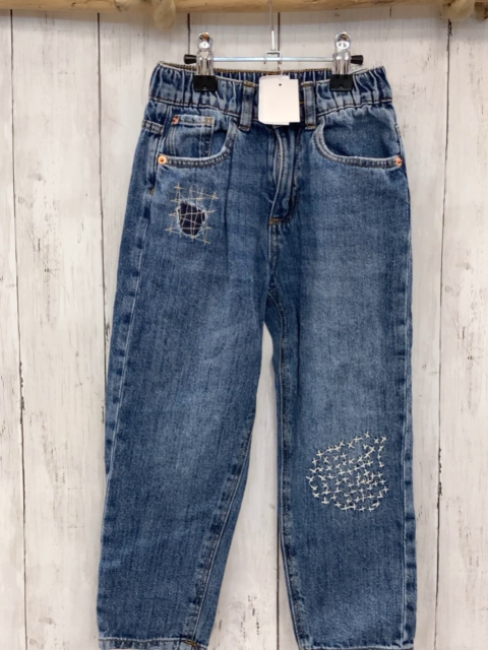 zara Hose Gr. 110  blau Jeans used Look