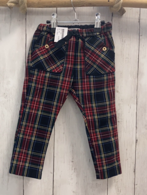 Zara  Jeggings  Gr. 92  schwarz grün rot weiß gelb blau kariert 