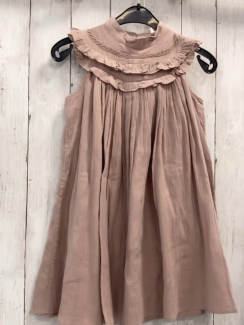 Pomp de Lux  Kleid  Gr. 122  altrosa Struktur Rüschen 