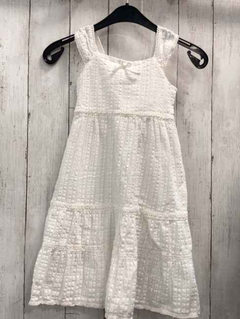 Zara  Kleid  Gr. 116  weiß Rippen 