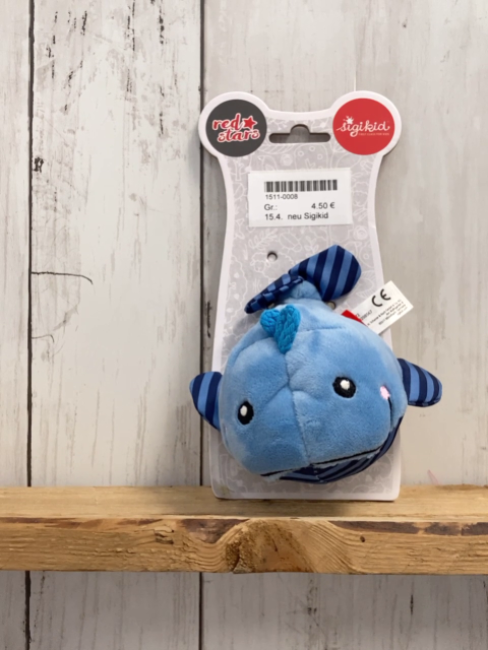 neu Sigikid  Plüschspielzeug  hellblauer Wal 