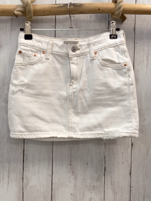 H&M  Rock Gr. 146  weiß Jeans Bund verstellbar 