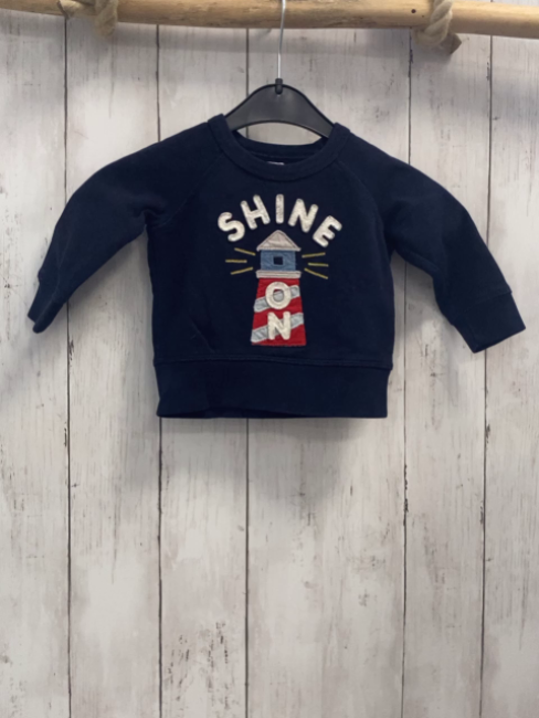 GAP Pullover  Gr. 74  blau Leuchtturm Schrift 