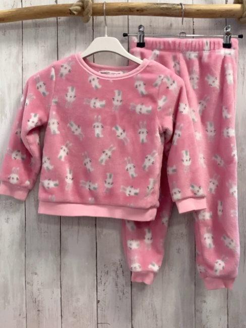 2tlg Minoti Pullover + Hose Gr. 104  rosa weiß graue Hasen