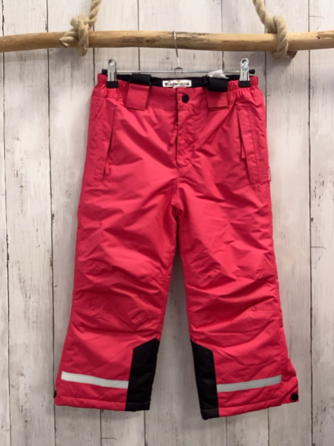  Schneehose Gr. 104  himbeerton schwarze Träger