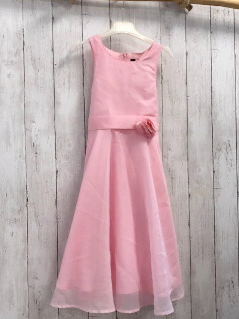   Kleid  Gr. 128  rosa Gürtel mit Rosette 