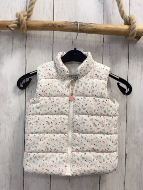  Weste Gr. 80  weiß Blumen