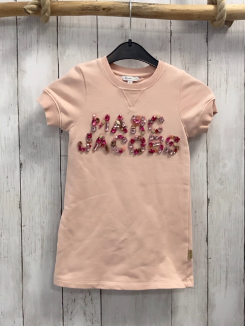 Little Marc Jacobs Kleid Gr. 104  rosa Schrift aus Steinchen