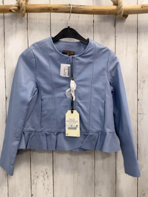 Massimo Dutti neu Lederjacke Gr. 122  hellblau