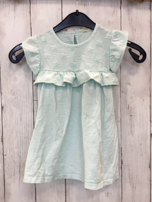 Benetton Kleid  Gr. 74  mint Sterne Rüschen 