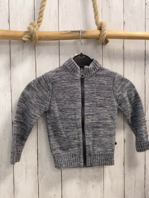 Minymo  Strickjacke  Gr. 98  grau hellgrau meliert 