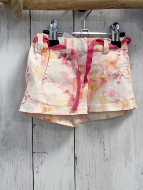 Zara  Shorts  Gr. 68  weiß orange pink bedruckt pink Kordel 