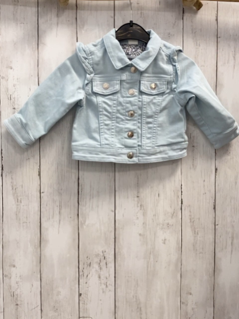 H&M  Jacke  Gr. 80  hellblau silber Knöpfe 