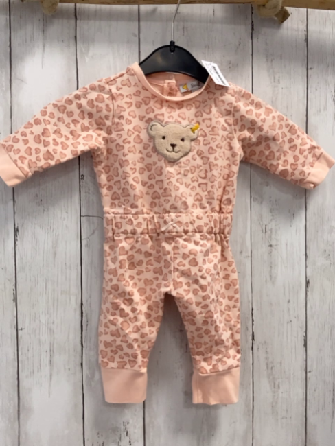 Steiff  Overall Gr. 56  heller lachston Herzen mit rost Rand 