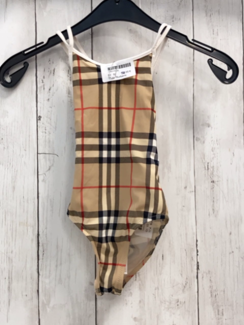 Burberry  Badeanzug  Gr. 92  beige rot schwarz weiß kariert 