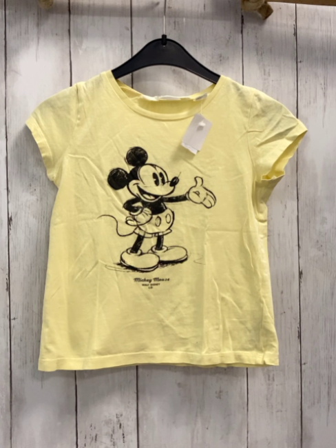 H&M  T-Shirt  Gr. 122  gelb Mickey Mouse 