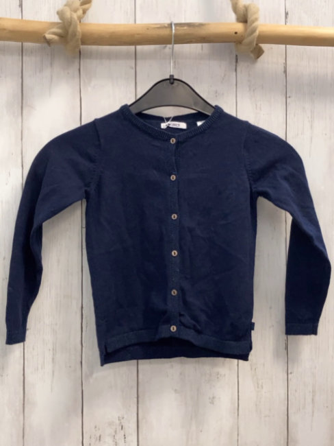 Okaidi  Strickjacke  Gr. 110  blau mit Gliitzerbund 