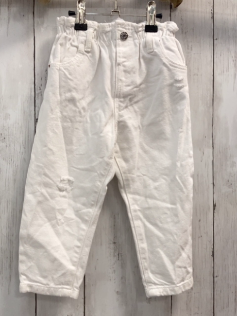 Zara  Hose  Gr. 98  weiß Gummizugbund 
