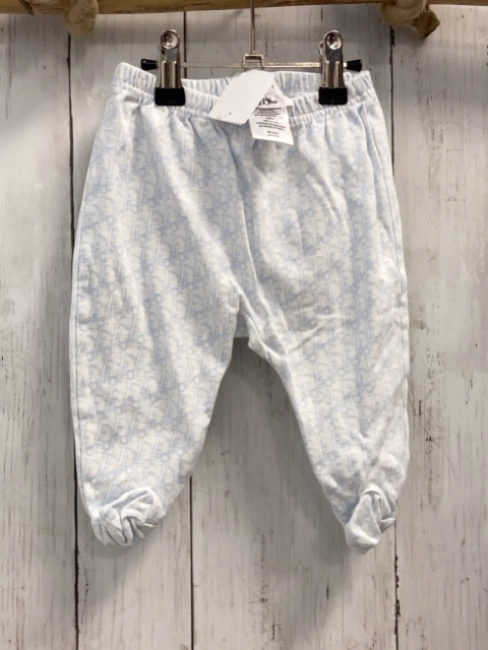 Baby Dior  Babyhose  Gr. 68  weiß hellblau Schrift