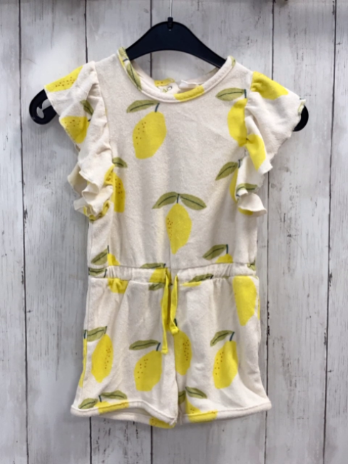  Playsuit Gr. 92  weiß Zitronen Frottee