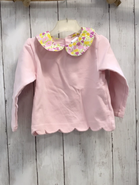Jacadi Pullover Gr. 86  rosa großer Kragen Blumen
