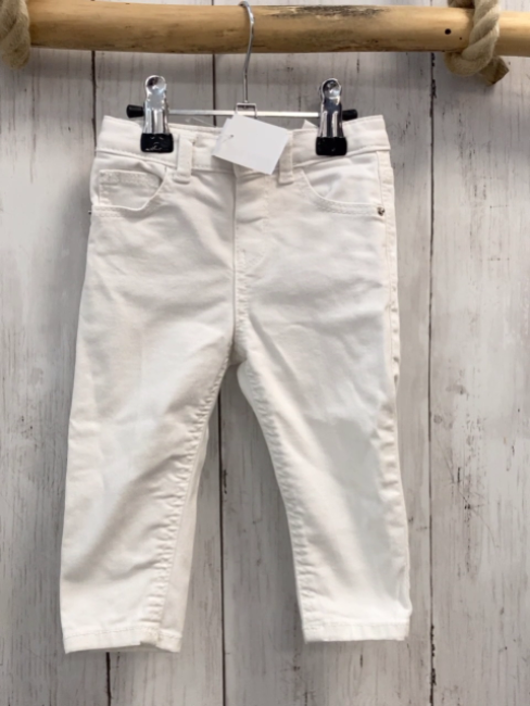 zara Hose Gr. 80  weiß Jeans Bund verstellbar