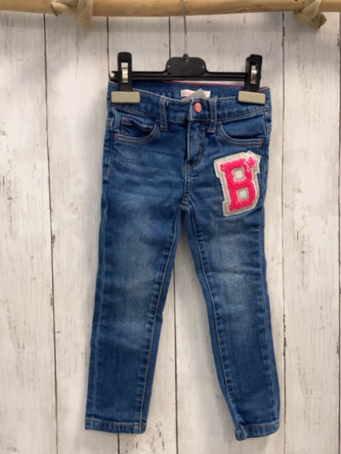 billieblush Hose Gr. 92  blau Jeans pink "B" Bund verstellbar