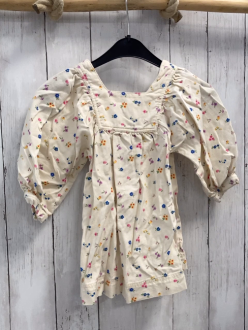 zara Kleid Gr. 92  beige bunte Blumen