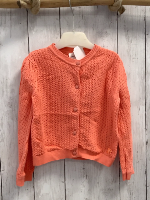 carrement beau Strickjacke Gr. 92  lachs Lochmuster
