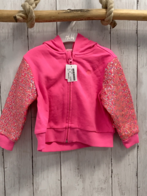 Billieblush Sweatjacke Gr. 86  pink Pailettenärmel Kapuze