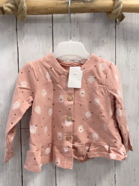 belly button Sweatjacke Gr. 74  rosa Bären braune Punkte