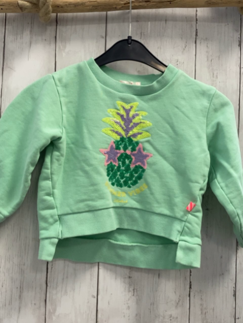 Billieblush  Pullover  Gr. 86  hellgrün bunte Pailettenananas 